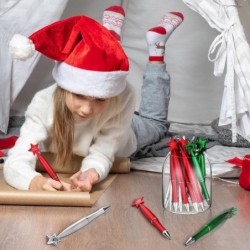 Cholemy Weihnachts-Kugelschreiber mit Stern, Weihnachtsstift, Großpackung, Weihnachtsgeschenke, Believe Pens, 1,0 mm, schwarze Tinte, Kugelschreiber für Kinder, Erwachsene, Weihnachtsfeier, Studenten, Schule, Büro, Heimbedarf, 150 Stück