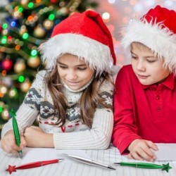 Cholemy Weihnachts-Kugelschreiber mit Stern, Weihnachtsstift, Großpackung, Weihnachtsgeschenke, Believe Pens, 1,0 mm, schwarze Tinte, Kugelschreiber für Kinder, Erwachsene, Weihnachtsfeier, Studenten, Schule, Büro, Heimbedarf, 150 Stück