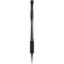 uni-ball 65450 Signo Gel GRIP Rollerball Stick Gelstift, schwarze Tinte, mittleres Dutzend