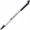 BIC CSM241BLK Clic Stic-Stift, mittlere Spitze, 24/CT, schwarze Tinte/weißer Schaft