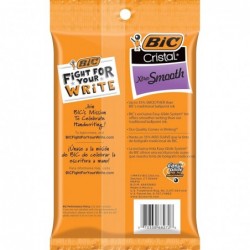 BIC Cristal Xtra Smooth Kugelschreiber, mittlere Spitze (1,0 mm), schwarz, 10 Stück (12er-Pack)