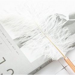 Fancy Feather Schwarz Tinten Stift für Braut Hochzeit Feder Kugelschreiber Plating Pen Sanftes Schreiben für Hochzeit Kugelschreiber Schwarz Feine Spitze, wie beschrieben