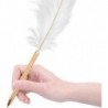 Fancy Feather Schwarz Tinten Stift für Braut Hochzeit Feder Kugelschreiber Plating Pen Sanftes Schreiben für Hochzeit Kugelschreiber Schwarz Feine Spitze, wie beschrieben