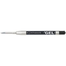 Parker 30525 Mine für Gel-Tintenroller, mittel, schwarze Tinte, 2 Minen/Packung, Verkauf als 1 Packung