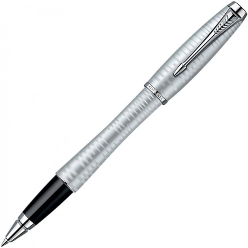 Parker Urban Premium Silver-Blue Pearl, Tintenroller mit mittlerer schwarzer Mine (1906872)