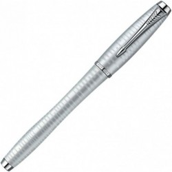 Parker Urban Premium Silver-Blue Pearl, Tintenroller mit mittlerer schwarzer Mine (1906872)