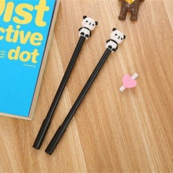 Niedlicher Gel-Tintenstift mit Panda-Sitzhaltung, niedlicher schwarzer Kawaii-Schreibstift, Kugelschreiber, schwarzer Gel-Tintenstift, Partygeschenk, lustiger Gel-Tintenstift, Schulschreibwaren und Bürobedarf (5 Stück)