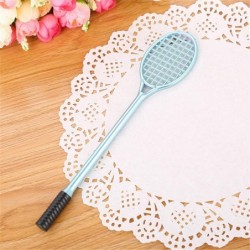 Niedlicher farbiger Gel-Tintenstift mit Badminton-Racket-Motiv, niedlicher schwarzer Kawaii-Schreibstift, Kugelschreiber, schwarzer Gel-Tintenstift, Partygeschenk, lustiger Gel-Tintenstift, Schulschreibwaren und Bürobedarf (5 Stück)