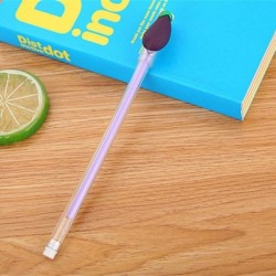 Niedlicher farbiger Gel-Tintenstift mit Gemüse, Mais, Kaktus, Aubergine, niedlicher Kawaii-Schreibstift in Schwarz, Kugelschreiber, Gelstift mit schwarzer Tinte, Partygeschenk, lustiges Schul- und Büromaterial (5 Stück)