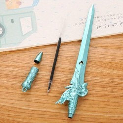 Niedlicher farbiger Gel-Tintenstift in Schwertform, niedlicher schwarzer Kawaii-Schreibstift, Kugelschreiber, schwarzer Gel-Tintenstift, Partygeschenk, lustiger Gel-Tintenstift, Schulschreibwaren und Bürobedarf (5 Stück)