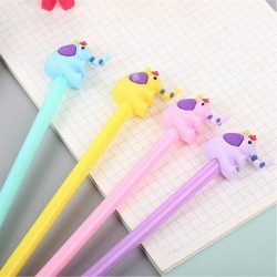 Schöner Gel-Tintenstift in Elefantenform, süßer Kawaii-Schreibstift in Schwarz, Kugelschreiber, Gel-Tintenstift mit schwarzer Tinte, Partygeschenk, lustiges Schul- und Büromaterial (5 Stück)