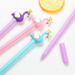 Gelschreiber mit bunten Schwänen, süßer Kawaii-Schreibstift in Schwarz, Kugelschreiber mit schwarzer Tinte, Gelschreiber, Partygeschenk, lustiges Schul- und Büromaterial (5 Stück)