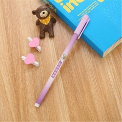 Gel-Tintenstift mit süßen Worten, süßer Kawaii-Schreibstift in Schwarz, Kugelschreiber, Gel-Tintenstift mit schwarzer Tinte, Partygeschenk, lustiges Schul- und Büromaterial (5 Stück)