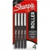 Sharpie® Tintenroller, Nadelspitze, 0,5 mm, schwarze Tinte, 4er-Pack