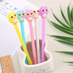 Niedlicher Gel-Tintenstift in Eulenform, süße schwarze Kawaii-Schreibstifte, Kugelschreiber, Gelstift mit schwarzer Tinte, Partygeschenk, lustiges Schul- und Büromaterial (7 Stück)