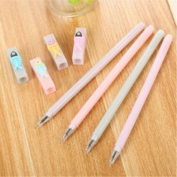 Gel-Tintenstift mit Tier-Fischgräten-Motiv, süßer Kawaii-Schreibstift in Schwarz, Kugelschreiber, Gel-Tintenstift mit schwarzer Tinte, Partygeschenk, lustiges Schul- und Büromaterial (7 Stück)