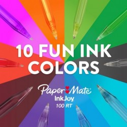 Paper Mate InkJoy 100RT Druckkugelschreiber, mittlere Spitze (1,0 mm), sortiert, 16 Stück