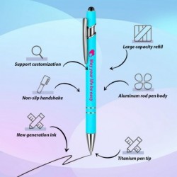 Generische kundenspezifische Kugelschreiber Personalisierte Stifte in großen Mengen Gravierter kundenspezifischer Stylus-Kugelschreiber Anpassbare Geschenke für Geschäfts-, Hochzeits- und Abschlussfeiern mit schwarzer Tinte