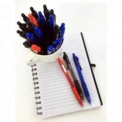 Zebra Pen Z-Grip Druckkugelschreiber, mittlere Spitze, blaue und schwarze Tinte, 96 Stück