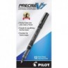 PILOT Precise V7 Stick Flüssigtinte Rolling Ball Stifte, feine Spitze, schwarze Tinte, 12 Stück (35346) (Bundle Pack)