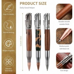 Crtiin Bullet Pens für Männer, Bullet Pen Bolt Action Pen, Kugelschreiber für Waffenliebhaber, mit Stift-Geschenkbox und schwarzen Tintenminen für Vatertag, Erntedankfest, Weihnachten, Bürodekor-Geschenk