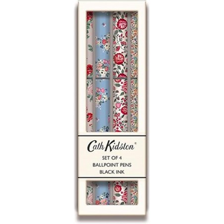 Cath Kidston Kugelschreiber-Set, 4 Stück, schwarze Tinte