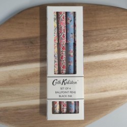 Cath Kidston Kugelschreiber-Set, 4 Stück, schwarze Tinte