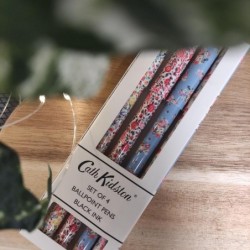 Cath Kidston Kugelschreiber-Set, 4 Stück, schwarze Tinte