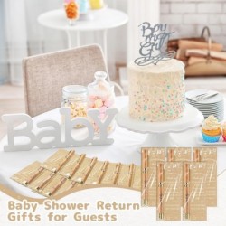 72er-Set rustikale Babyparty-Geschenke, Babyparty-Stifte in Großpackung, inklusive Bambus-Tintenstiften, Dankeskarten, Taschen, Babyparty-Dankesgeschenke für Gäste, Partyzubehör zur Enthüllung des Geschlechts, Spiel, Preis, Souvenir-Dekoration