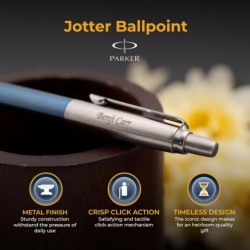 Dayspring Pens Parker Jotter Kugelschreiber – Waterloo Blue, personalisierte Gravur, idealer Geschenkstift