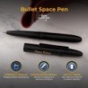 Personalisierter Fisher Bullet Space Pen mit Clip – Mattschwarzer Kugelschreiber mit individueller Messinggravur, mittlere Schreibspitze, schwarze Tinte, unter Druck für extreme Bedingungen – Ideales Geschenk für Profis und Abenteurer