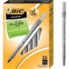 BIC Round Stic Xtra Life Kugelschreiber, mittlere Spitze (1,0 mm) – Packung mit 216 schwarzen Stiften