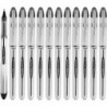 Vision Elite Uni-Ball Tintenroller-Set, schwarze Tinte, 0,8 mm, fette Spitze, präzise (12 Stück)