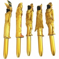 NUOBESTY 30 Stück sanftester Schreibstift, Gel-Tintenstift, Flüssigtintenstift, Königsstatue-Schild – Punktstift, schwarze Tinte, ägyptische Pharaonenfigur, süße ägyptische Figur, einzigartiger Stift für Kinder