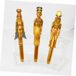 NUOBESTY 30 Stück sanftester Schreibstift, Gel-Tintenstift, Flüssigtintenstift, Königsstatue-Schild – Punktstift, schwarze Tinte, ägyptische Pharaonenfigur, süße ägyptische Figur, einzigartiger Stift für Kinder