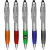 RABATTAKTIONEN: 10 Stylus-Kugelschreiber in verschiedenen Farben, Packung – anpassbarer Text, Logo – Zwei in einem, ergonomisch, schwarze Tinte – sortiert