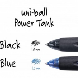 uniball™ Power Tank Druckkugelschreiber, 12er-Pack, breite Spitze, 1,0 mm, schwarzer Schaft, schwarze Tinte