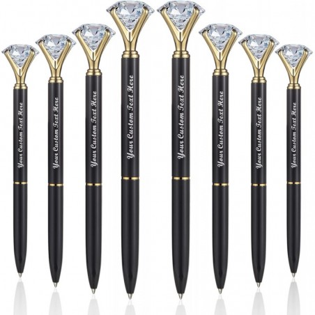 20 Pcs Big Diamond Pens Bling Hochzeit Kristall Metall Kugelschreiber mit schwarzer Tinte