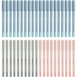 Pentonic Frost Kugelschreiber, 0,7 mm | Blaue, schwarze und rote Tinte | Set mit 10 x 4 Packungen