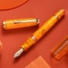 Hongdian N1 Kolbenfüllfederhalter aus extrafeiner Feder, orangefarbener Acryl-Schreibstift