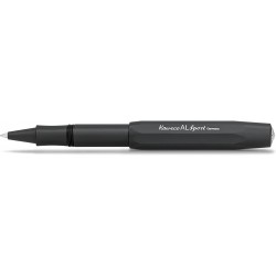 Kaweco AL SPORT Rollerball schwarz I Gel-/Kugelschreiber inkl. 0,7mm Rollerball-Mine im klassischen Design mit Keramikkugel I Premium Aluminium Gel-Roller 13cm