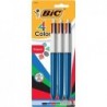 BIC 4-Farben-Kugelschreiber, mittlere Spitze (1,0 mm), verschiedene Tinten, 3 Stück, 36er-Pack