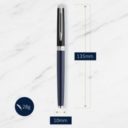 Waterman Hémisphère Tintenroller | Schwarz-blauer Lack mit palladiumbeschichteter Verzierung | Feine Spitze | Schwarze Tinte | Geschenkbox