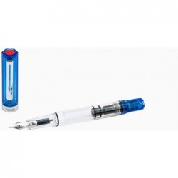 TWSBI ECO transparenter blauer Füllfederhalter mit M-Feder