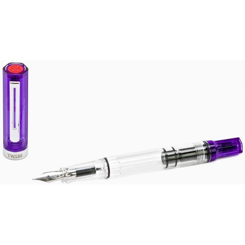 TWSBI ECO Füllfederhalter transparent violett Stub1.1-Feder