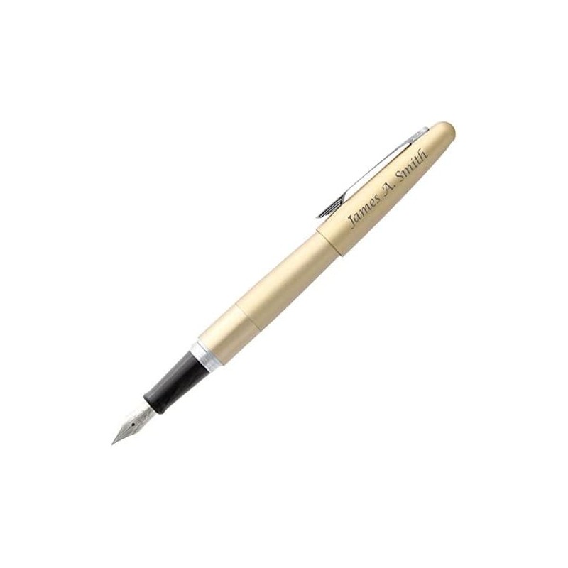 PILOT gravierter Metropolitan-Stift – personalisiert mit Ihrem Namen (Füllfeder feine Feder, Gold)