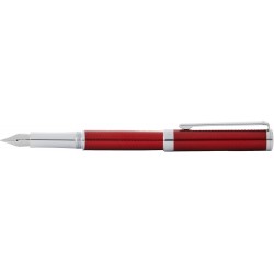 Sheaffer Intensity gravierter roter Lack mit Chromverzierung und mittlerer Feder, Füllfederhalter mit roter Tintenflasche, Geschenkset