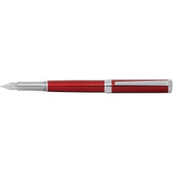 Sheaffer Intensity gravierter roter Lack mit Chromverzierung und mittlerer Feder, Füllfederhalter mit roter Tintenflasche, Geschenkset