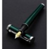 Xezo Architect Emerald F-2 Diamantschliff-Finish, Seriennummer Feinfüllfederhalter. Platiniert und schwer, Smaragd