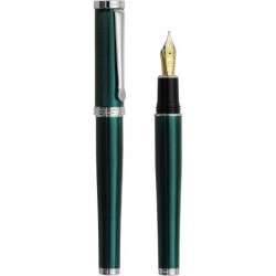 Xezo Architect Emerald F-2 Diamantschliff-Finish, Seriennummer Feinfüllfederhalter. Platiniert und schwer, Smaragd